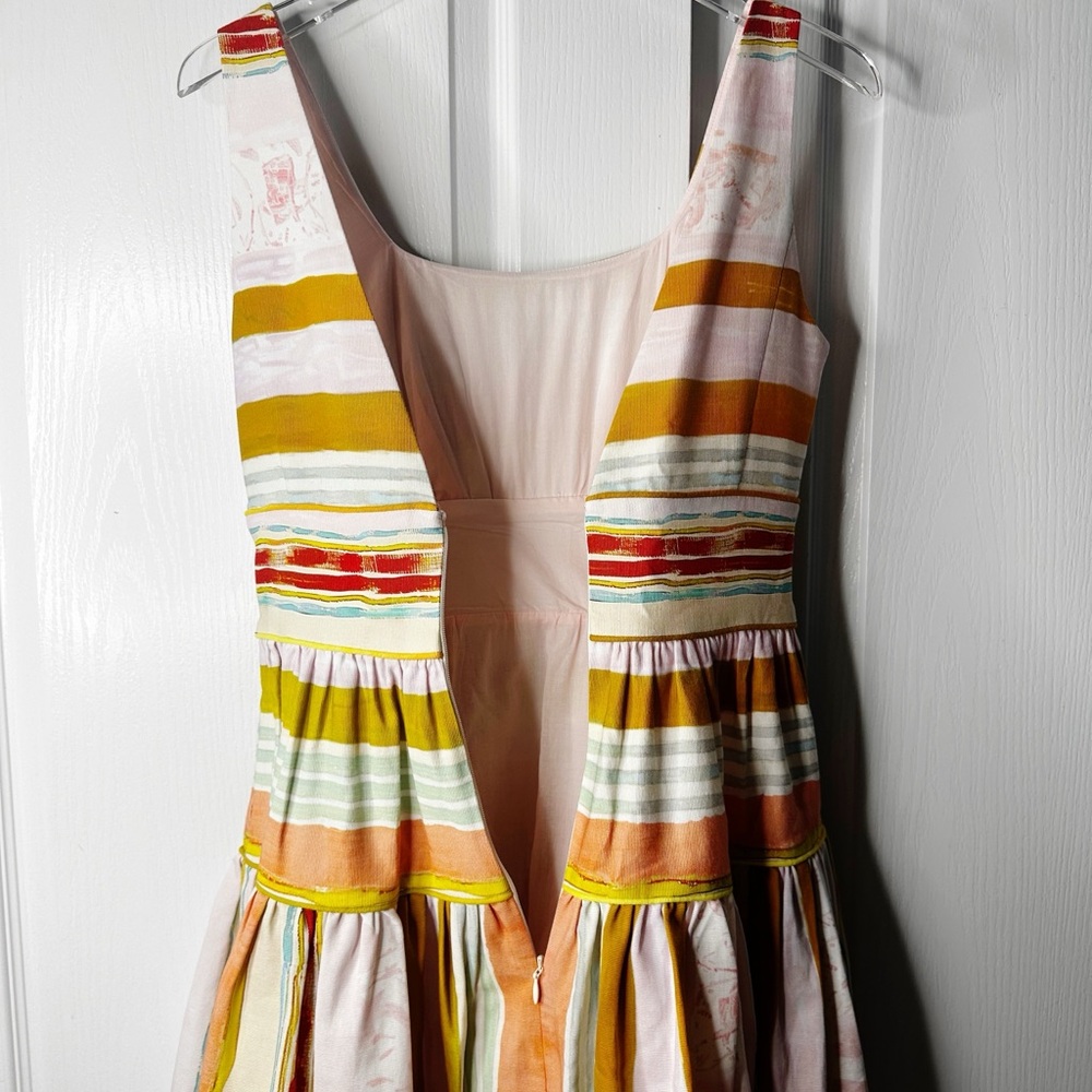 Hunter Bell Mara Abstract Stripe Midi Dress NWT Size 4 - Picture 7 of 14